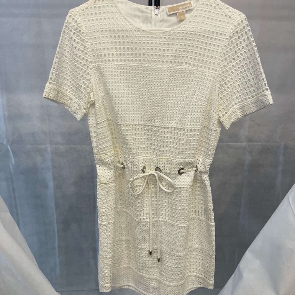 Michael Kors White Sinched waist Dress